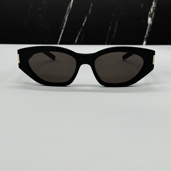 NEW SL638 001 SAINT LAURENT BLACK CAT EYE SL 638 001 WOMEN SUNGLASSES - Picture 4 of 11